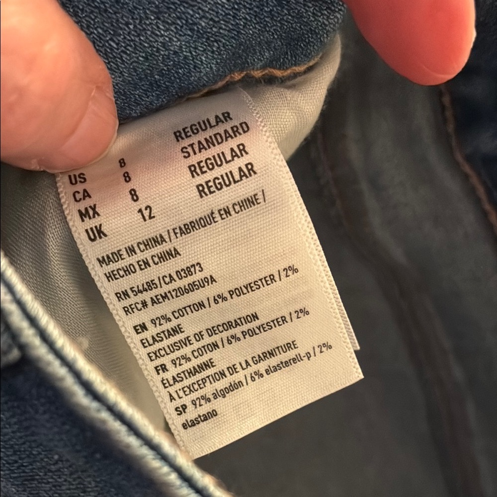 American Eagle 🥳HP🥳Outfitters Blue Skinny Distressed Jeans - Picture 9 of 12
